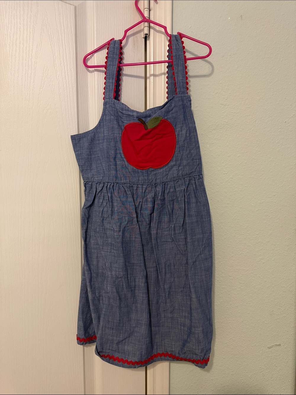 Gymboree Blue Sundress with Red Apple Applique